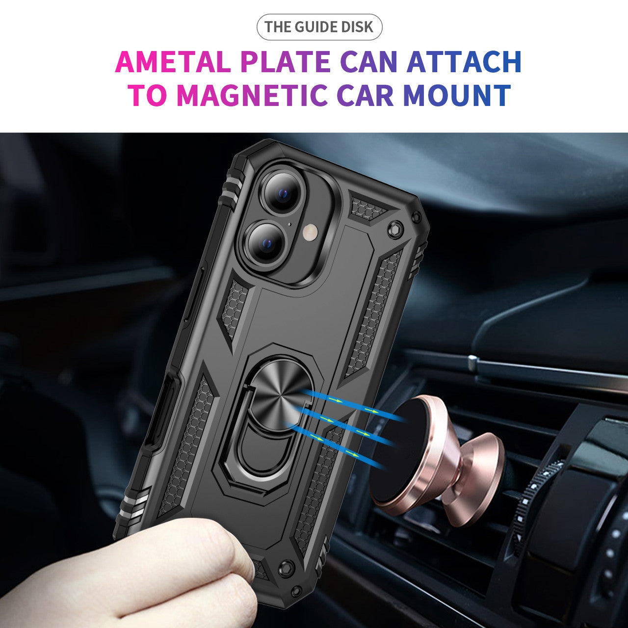 Coque hybride Ring pour iPhone 16 Plus Coque hybride Ring pour iPhone 16 Plus